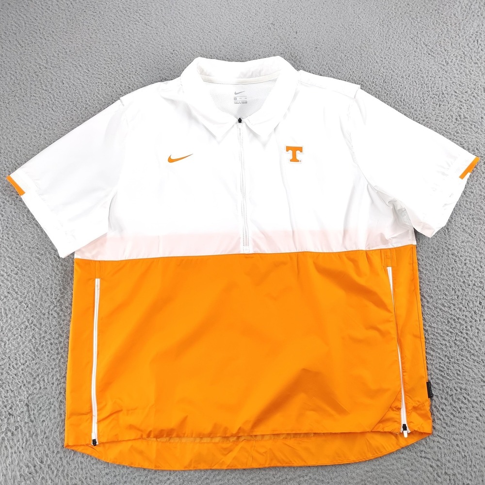 Nike White and Orange Performance Jacket - Tennessee Volunteer Logo